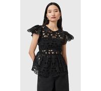AllSaints Meadow Emb Top Black Taglia: 2 | Magliette intime Outlet | Donna | Nero