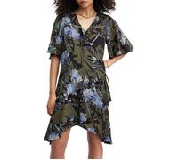 AllSaints Meagan Batu Dress Deep Khaki Green Taglia: 10 | Abiti Midi Outlet | Donna | Marrone