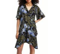 AllSaints Meagan Batu Dress Deep Khaki Green Taglia: 4 | Abiti Midi Outlet | Donna | Marrone