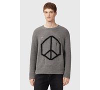 AllSaints Message Crew Gunmetal Grey Taglia: XL | Maglioni a maglia Outlet | Uomo | Grigio