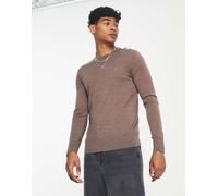 AllSaints - Mode - Maglione in lana merino marrone cocco mélange 2XL