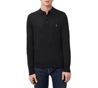AllSaints Mode Merino LS Polo a Maniche Lunghe, Nero, M Mens