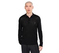 Allsaints Mode Merino LS Polo Polo a Maniche Lunghe Uomo