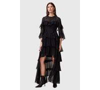 AllSaints Nat Ruffle Dress Black Taglia: 10 | Maxi abiti Outlet | Donna | Nero