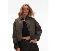 AllSaints - Nicky - Camicia giacca in denim nero 38