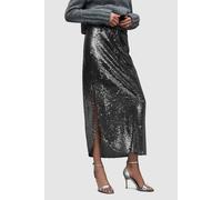 AllSaints Opal Sparkle Skirt City Smoke Grey Taglia: S | Gonne Midi Outlet | Donna | Grigio
