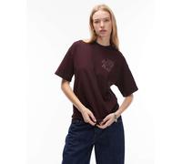 AllSaints - Orlando Etta - T-shirt bordeaux-Rosso 34-36