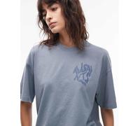 AllSaints - Orlando Etta - T-shirt color blu pallido 38-40