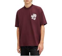 AllSaints Orlando Ss Crew Mars Red Taglia: XS | T-shirt stampate Outlet | Uomo | Rosso