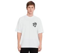 AllSaints Orlando SS Crew Uomo, Bianco Ashen, S