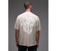 AllSaints - Orlando - T-shirt beige girocollo-Neutro L