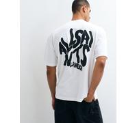 AllSaints - Orlando - T-shirt bianca con stampa sul retro-Bianco XL