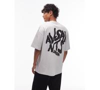 AllSaints - Orlando - T-shirt grigia con stampa del logo sul retro-Grigio L