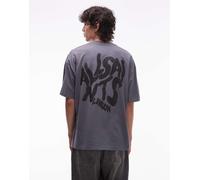 AllSaints - Orlando - T-shirt nero tono su tono-Grigio M