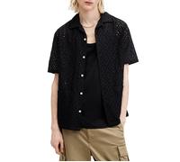 AllSaints Quinta Ss Shirt Jet Black Taglia: M | Camicie Casual Outlet | Uomo | Nero