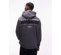 AllSaints - Redact - Felpa color blu slavato con cappuccio 48