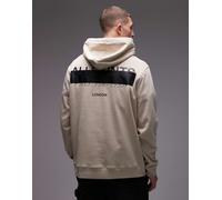 AllSaints - Redact - Felpa con cappuccio beige-Neutro 2XL