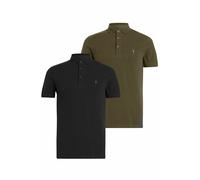 AllSaints Reform Ss Polo 2 Pac Jet Blk/ivy Grn Taglia: S | Polo Outlet | Uomo