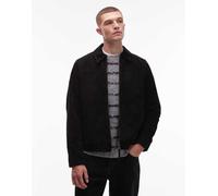 AllSaints - Rone - Giacca in pelle scamosciata nera-Nero L