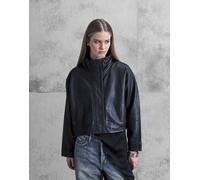 AllSaints - Ryder - Giacca in pelle comoda nera-Nero 38-40