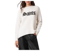 Allsaints Saints Crew Pullover, Bianco Gesso/Nero, XS Womens