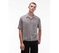 AllSaints - Sandy - Camicia a maniche corte grigia a quadri-Grigio XS