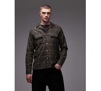 AllSaints - Saru - Camicia marrone a quadri-Nero 46