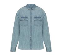 AllSaints, ,Shirts ,Uomo ,Blu ,L Gribbs Oversized Long Sleeve Shirt