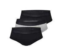 AllSaints Slip da Uomo con Tasca Sagomata, Cotone Biologico Elasticizzato con Fascia Logo, Intimo Maschile, Nero Multicolore, Confezione da 3, Taglia L