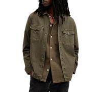 AllSaints Camicia a Maniche Lunghe da Uomo Spotter, Verde Cargo., S