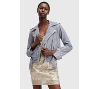 AllSaints Suede Balfern Biker Denim Blue Taglia: 4 | Giacche corte Outlet | Donna | Blu