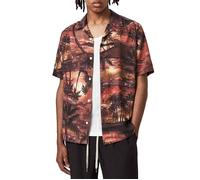 AllSaints Sunbeam Ss Shirt Scorched Red Taglia: XS | Camicie Casual Outlet | Uomo | Rosso