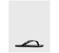 AllSaints - Sydney - Sandali infradito neri in pelle-Nero 36