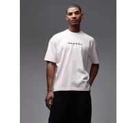 AllSaints - T-Shirt rosa chiaro con grafica Deterent 2XL