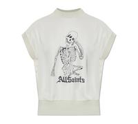 AllSaints - Terra Knitted Graphic T-Shirt - -Tops -Donna -Bianco -M