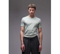 AllSaints - Tonic - T-shirt girocollo a maniche corte verde Eden-Nero L