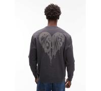 AllSaints - Trip - Felpa girocollo nero slavato XL