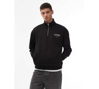 AllSaints Underground Half Zip Pullover, Nero Corvino, XS Mens