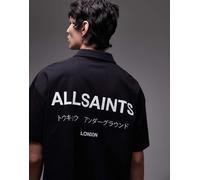 AllSaints - Underground - Polo a maniche corte nera-Nero S