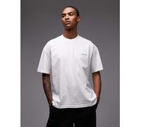 AllSaints - Underground - T-shirt bianco cenere/blu S