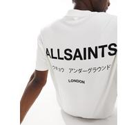 AllSaints - Underground - T-shirt oversize bianca-Bianco 2XL