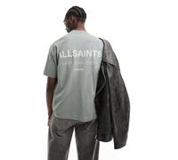 AllSaints - Underground - T-shirt oversize grigio metallizzato M