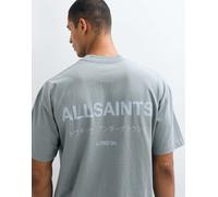 AllSaints - Underground - T-shirt oversize grigio metallizzato S