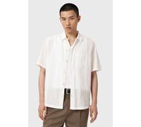 AllSaints Walton Ss Shirt Off White Taglia: XS | Camicie Casual Outlet | Uomo | Bianco