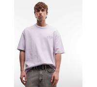 AllSaints - Xander - T-shirt a maniche corte lilla con logo-Viola XS