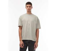 AllSaints - Xander - T-shirt verde chiaro con floccatura S