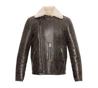 AllSaints - Xylon Shearling Biker Jacket - - Jackets - Uomo - Marrone - S