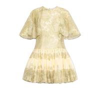 AllSaints - Yanna Abito Mini a Balze Aderente - - Dresses - Donna - Giallo - S