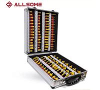 ALLSOME 100 Pz/set 1/4 Pollici Gambo Carburo di Tungsteno Router Bit Lavorazione Del Legno Fresa HT1192