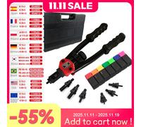 ALLSOME BT-605 rivettatrice strumento pistola inserto manuale rivetto dado strumento mandrini manuali M3 M4 M5 M6 M8 M10 M12 HT2597